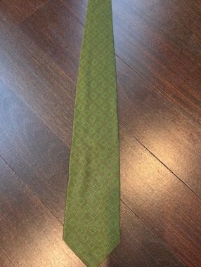 NWOT MEN'S ANTONIO FUSCO GREEN 100% SILK NECK TIE MADE IN ITALY $120